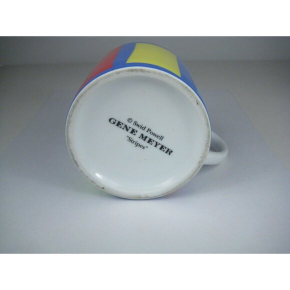 Swid Powell Gene Meyer Stripes Porcelain Ceramic Coffee Mug Thailand - Picture 6 of 12